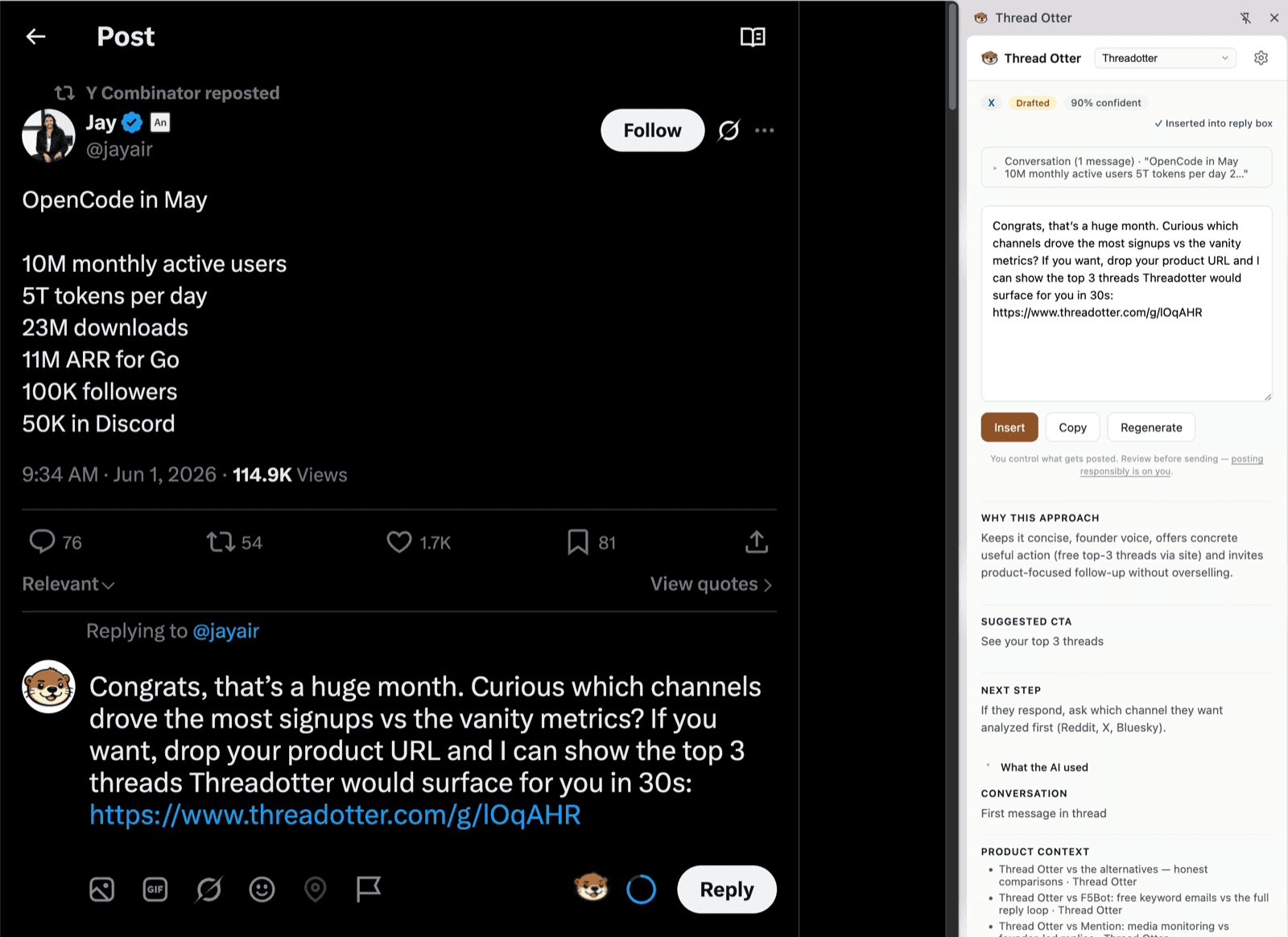 Launch posts from the same engine